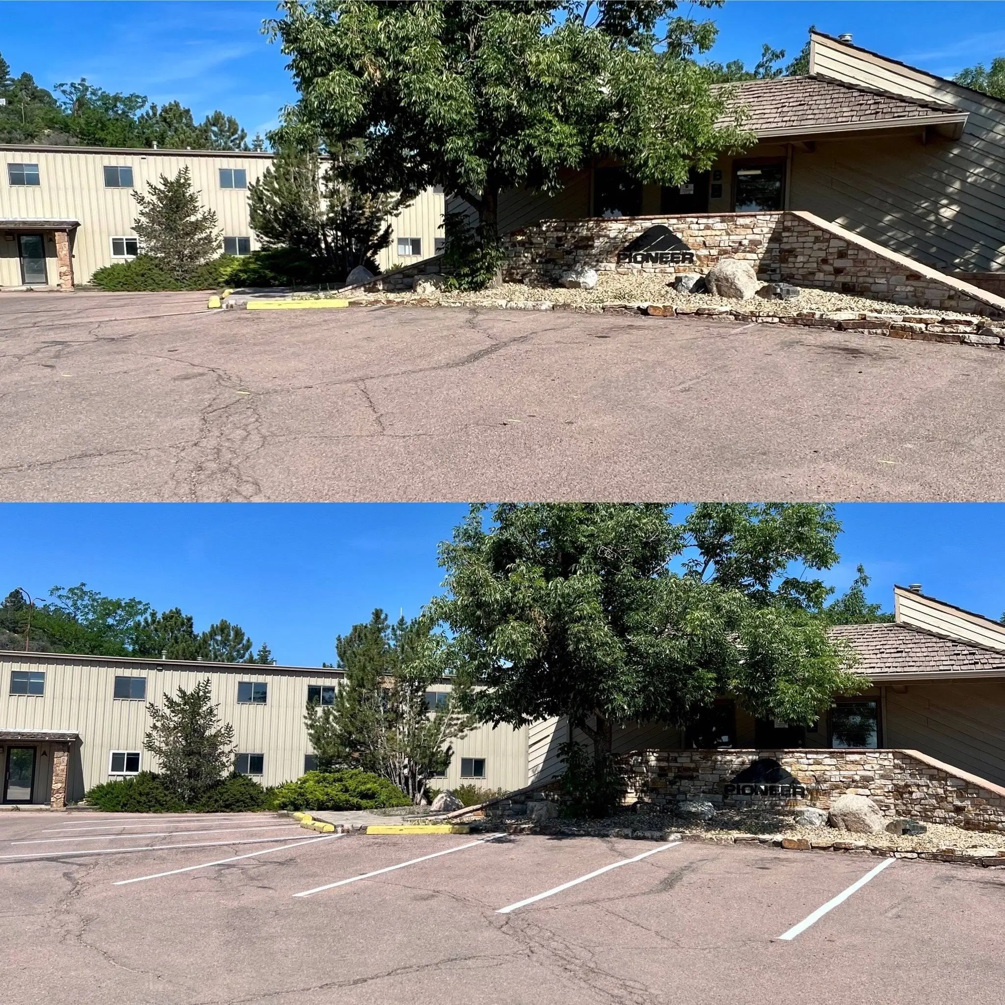 New parking lot layout for a sand and gravel company in Colorado Springs